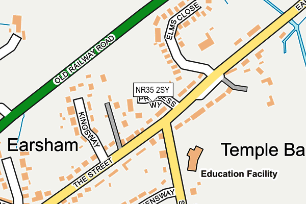 NR35 2SY map - OS OpenMap – Local (Ordnance Survey)