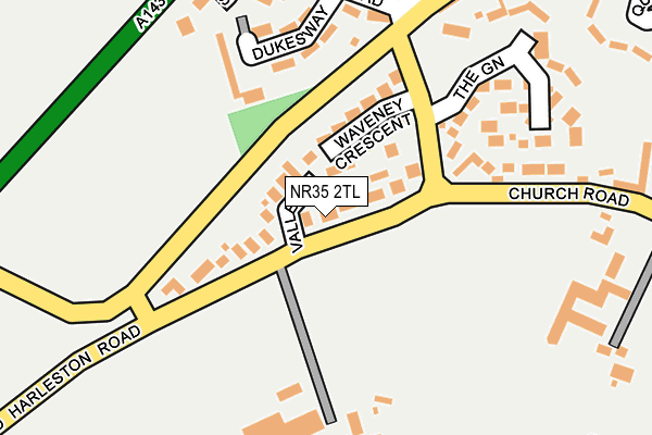 NR35 2TL map - OS OpenMap – Local (Ordnance Survey)