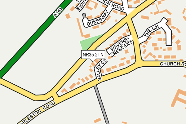 NR35 2TN map - OS OpenMap – Local (Ordnance Survey)