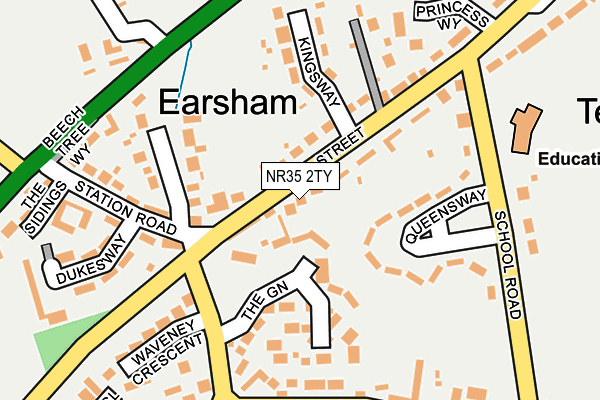 NR35 2TY map - OS OpenMap – Local (Ordnance Survey)