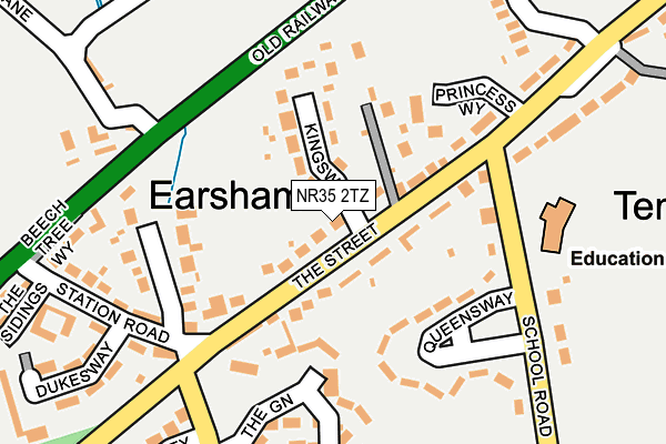 NR35 2TZ map - OS OpenMap – Local (Ordnance Survey)
