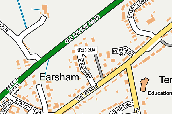 NR35 2UA map - OS OpenMap – Local (Ordnance Survey)