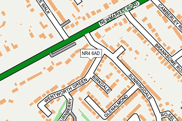 NR4 6AD map - OS OpenMap – Local (Ordnance Survey)