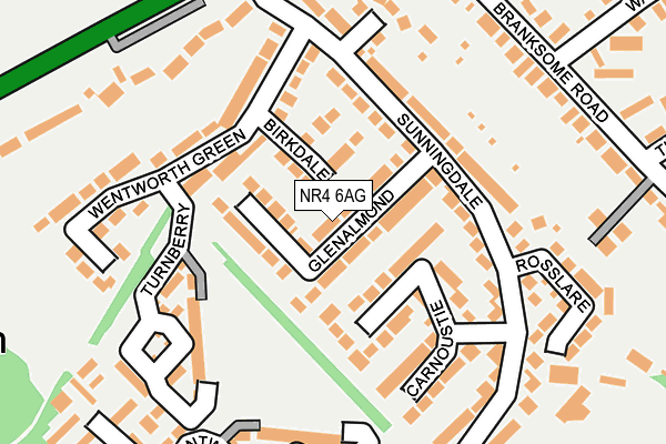 NR4 6AG map - OS OpenMap – Local (Ordnance Survey)