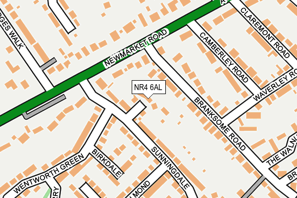 NR4 6AL map - OS OpenMap – Local (Ordnance Survey)