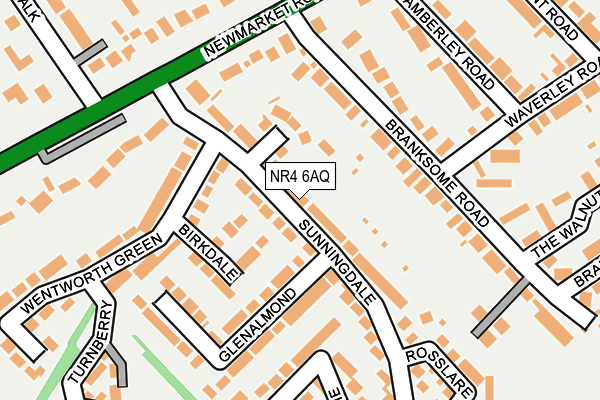 NR4 6AQ map - OS OpenMap – Local (Ordnance Survey)