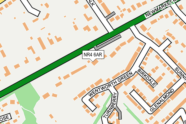 NR4 6AR map - OS OpenMap – Local (Ordnance Survey)