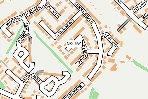 NR4 6AY map - OS OpenMap – Local (Ordnance Survey)