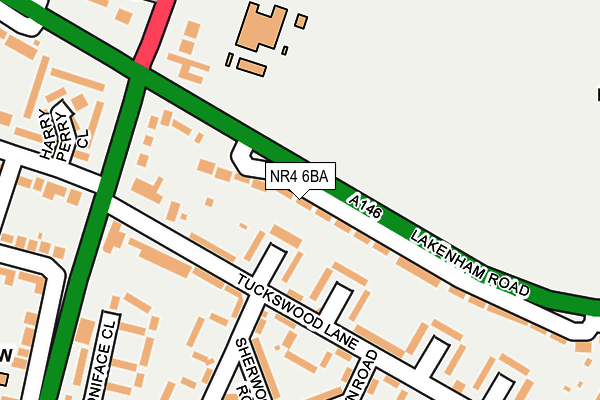 NR4 6BA map - OS OpenMap – Local (Ordnance Survey)