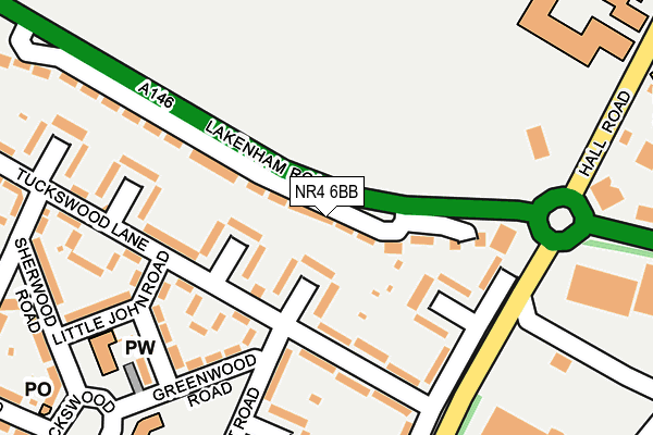 NR4 6BB map - OS OpenMap – Local (Ordnance Survey)