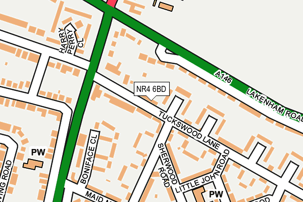 NR4 6BD map - OS OpenMap – Local (Ordnance Survey)