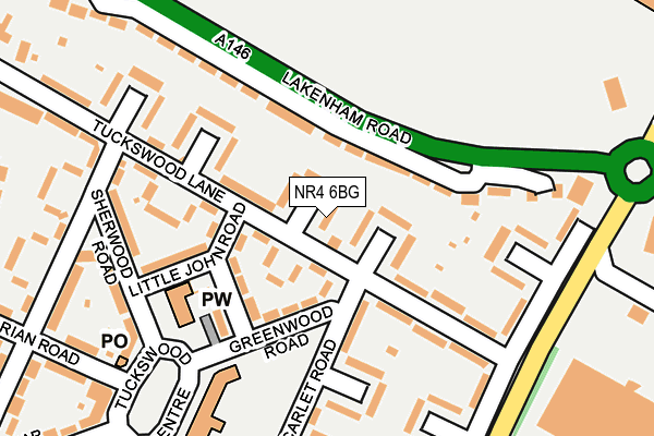 NR4 6BG map - OS OpenMap – Local (Ordnance Survey)