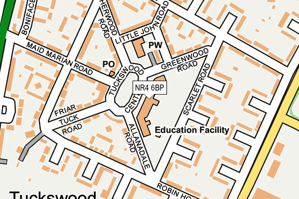 NR4 6BP map - OS OpenMap – Local (Ordnance Survey)