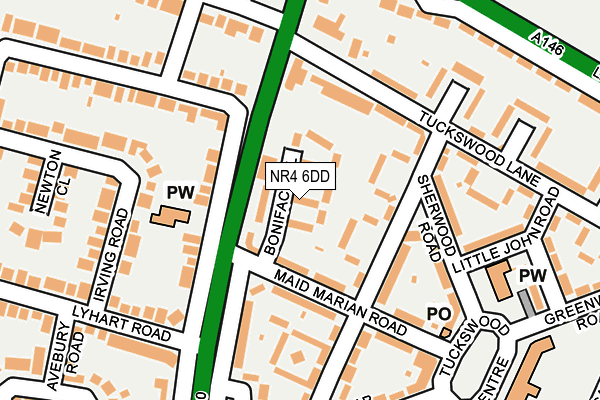 NR4 6DD map - OS OpenMap – Local (Ordnance Survey)