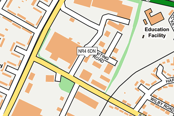 NR4 6DN map - OS OpenMap – Local (Ordnance Survey)