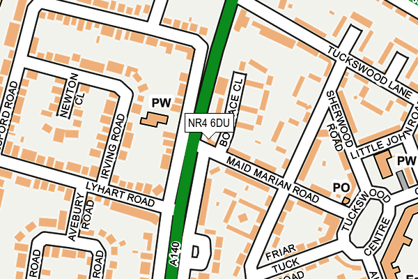 NR4 6DU map - OS OpenMap – Local (Ordnance Survey)