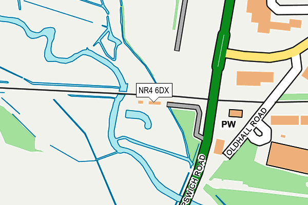 NR4 6DX map - OS OpenMap – Local (Ordnance Survey)