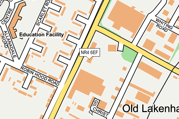 NR4 6EF map - OS OpenMap – Local (Ordnance Survey)