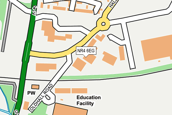 NR4 6EG map - OS OpenMap – Local (Ordnance Survey)