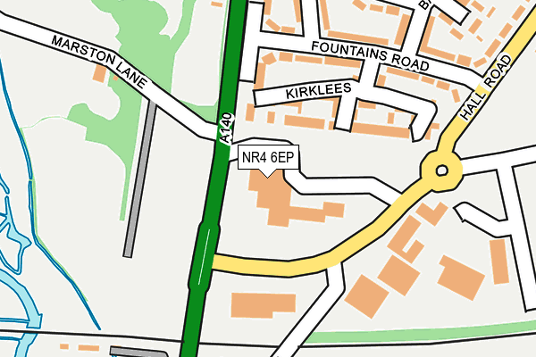 NR4 6EP map - OS OpenMap – Local (Ordnance Survey)