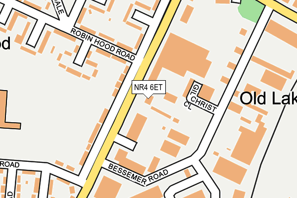 NR4 6ET map - OS OpenMap – Local (Ordnance Survey)