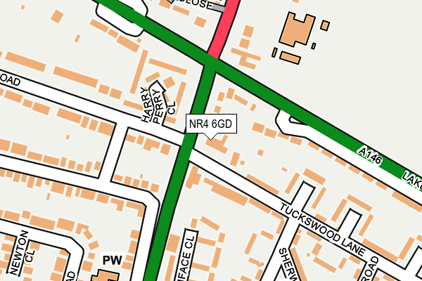 NR4 6GD map - OS OpenMap – Local (Ordnance Survey)