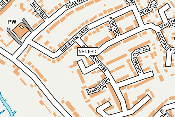 NR4 6HD map - OS OpenMap – Local (Ordnance Survey)
