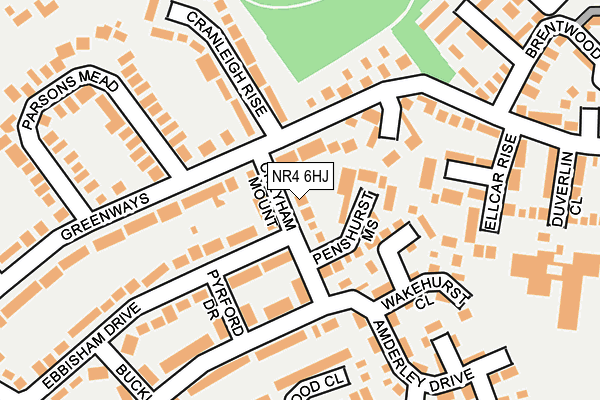 NR4 6HJ map - OS OpenMap – Local (Ordnance Survey)