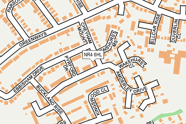 NR4 6HL map - OS OpenMap – Local (Ordnance Survey)