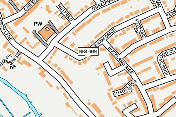 NR4 6HN map - OS OpenMap – Local (Ordnance Survey)