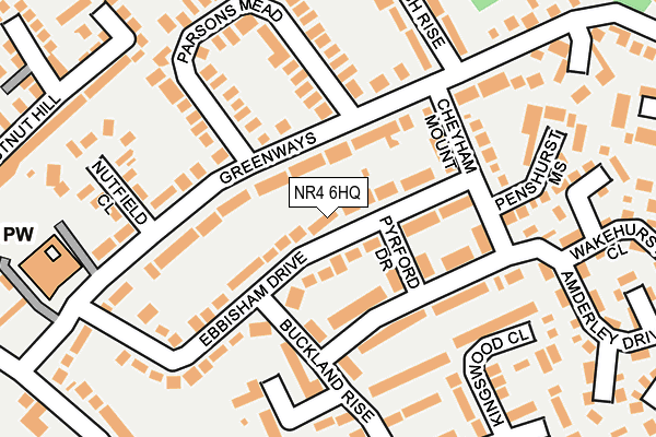 NR4 6HQ map - OS OpenMap – Local (Ordnance Survey)