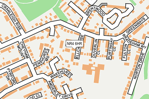 NR4 6HR map - OS OpenMap – Local (Ordnance Survey)