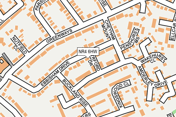 NR4 6HW map - OS OpenMap – Local (Ordnance Survey)