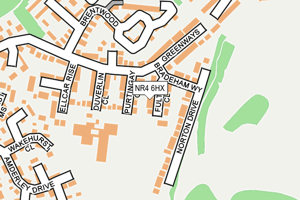 NR4 6HX map - OS OpenMap – Local (Ordnance Survey)