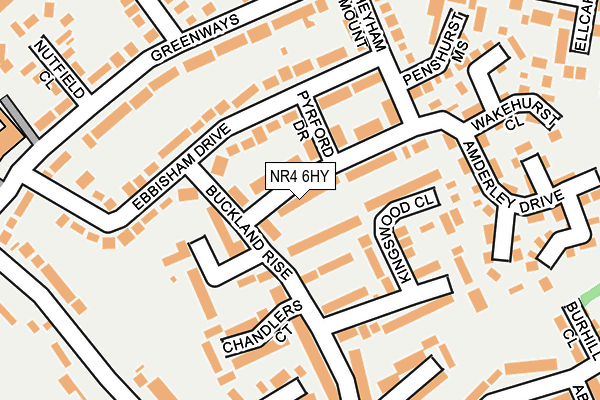 NR4 6HY map - OS OpenMap – Local (Ordnance Survey)