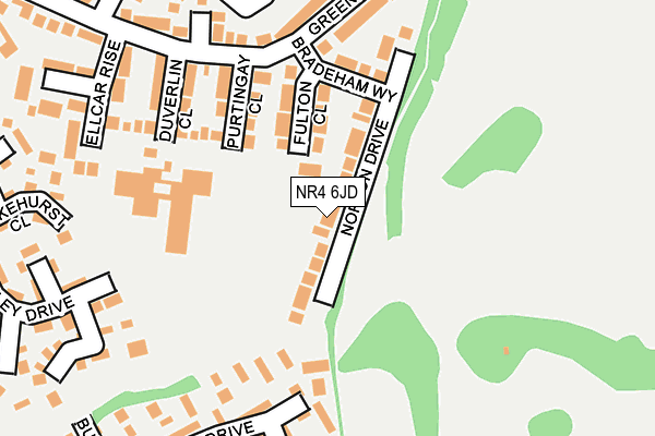 NR4 6JD map - OS OpenMap – Local (Ordnance Survey)