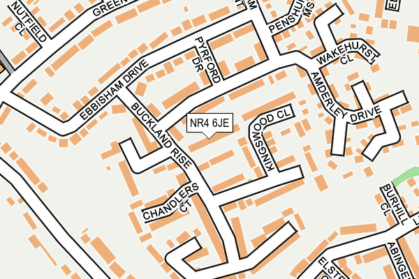 NR4 6JE map - OS OpenMap – Local (Ordnance Survey)