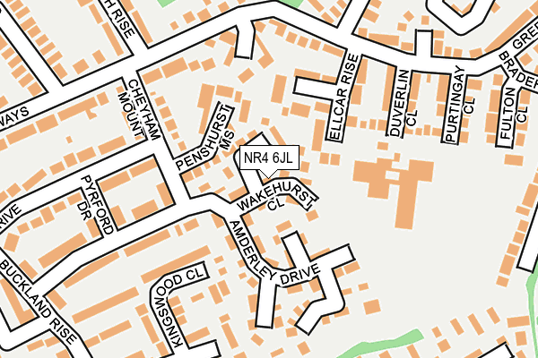 NR4 6JL map - OS OpenMap – Local (Ordnance Survey)