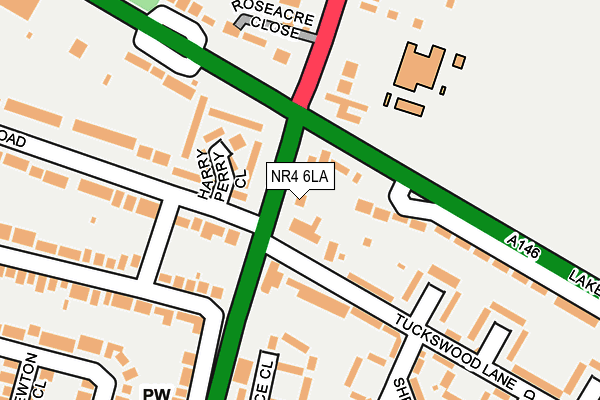 NR4 6LA map - OS OpenMap – Local (Ordnance Survey)