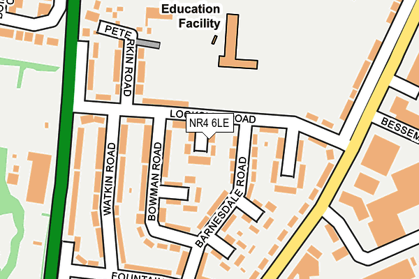 NR4 6LE map - OS OpenMap – Local (Ordnance Survey)