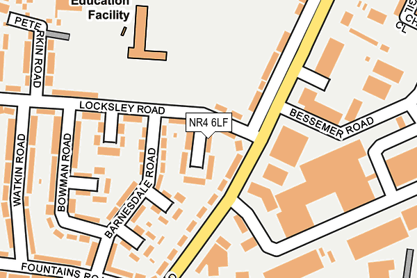 NR4 6LF map - OS OpenMap – Local (Ordnance Survey)