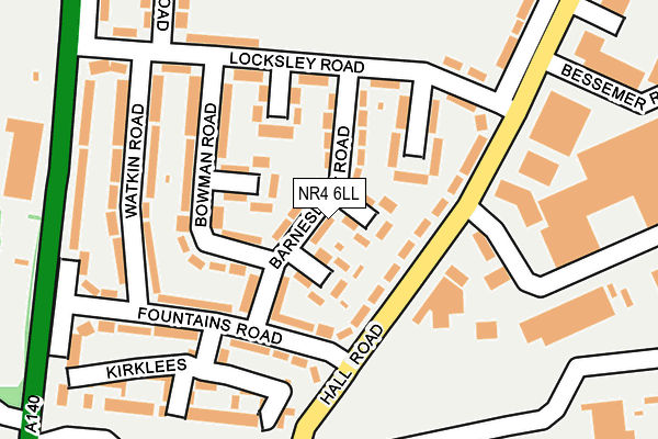 NR4 6LL map - OS OpenMap – Local (Ordnance Survey)