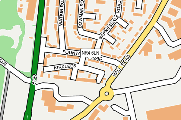 NR4 6LN map - OS OpenMap – Local (Ordnance Survey)