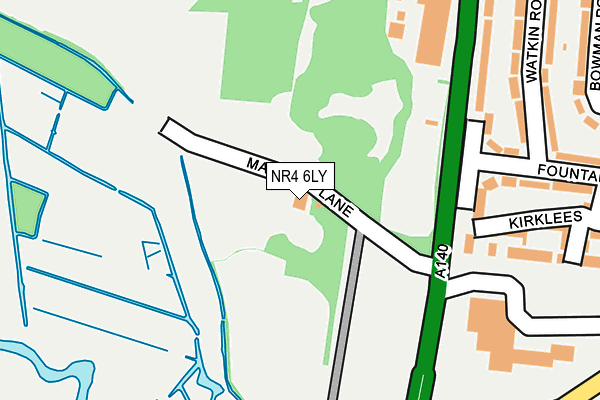 NR4 6LY map - OS OpenMap – Local (Ordnance Survey)