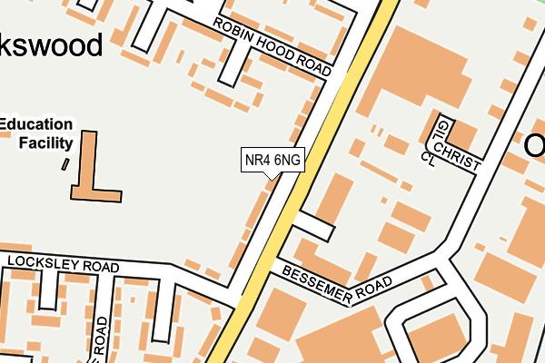 NR4 6NG map - OS OpenMap – Local (Ordnance Survey)