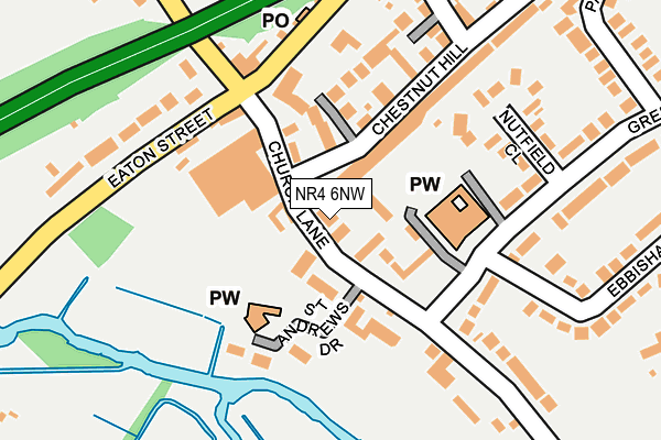 NR4 6NW map - OS OpenMap – Local (Ordnance Survey)
