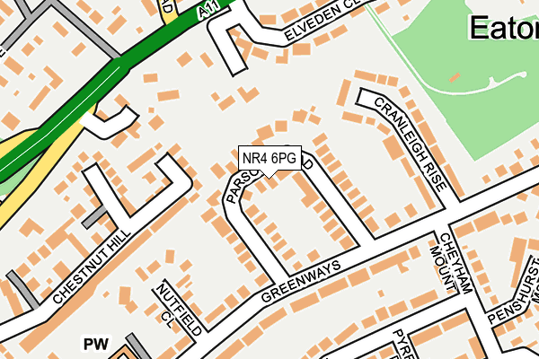 NR4 6PG map - OS OpenMap – Local (Ordnance Survey)