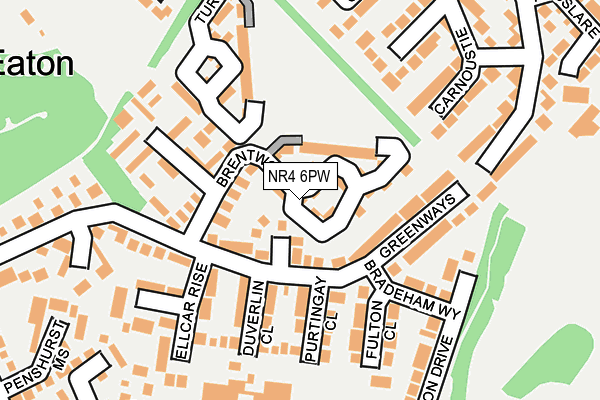 NR4 6PW map - OS OpenMap – Local (Ordnance Survey)