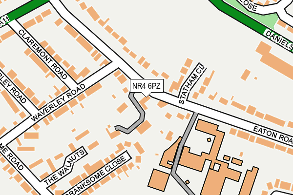 NR4 6PZ map - OS OpenMap – Local (Ordnance Survey)