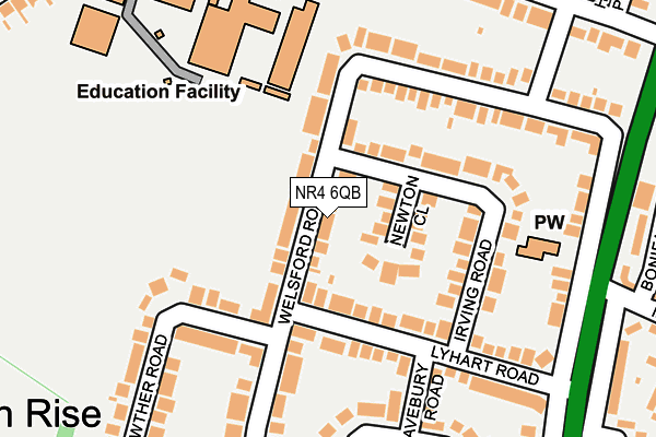 NR4 6QB map - OS OpenMap – Local (Ordnance Survey)